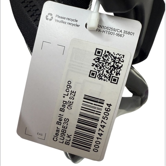 Lululemon Clear Logo Everywhere Belt Bag 1L NWT - Picture 7 of 8